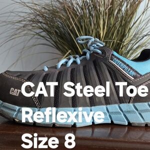 Steel Toe Reflexive Sneakers - Black and Blue